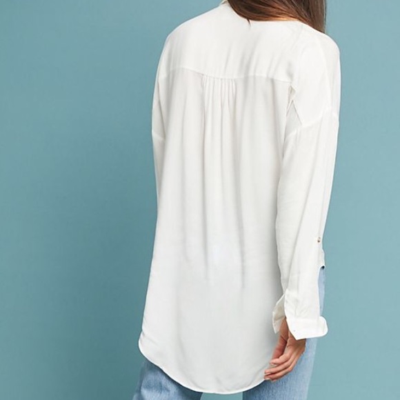 sale | anthropologie | tie front button down - Picture 2 of 5